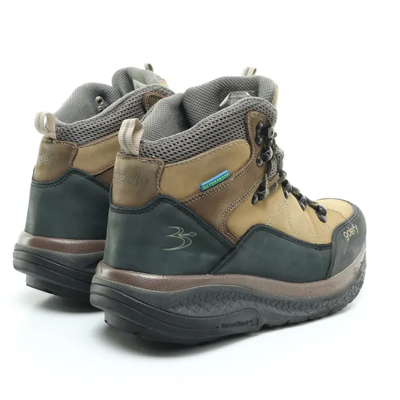 gdefy Sierra Hiking Shoes Leather Athletic Boots Men 8 Black/Tan