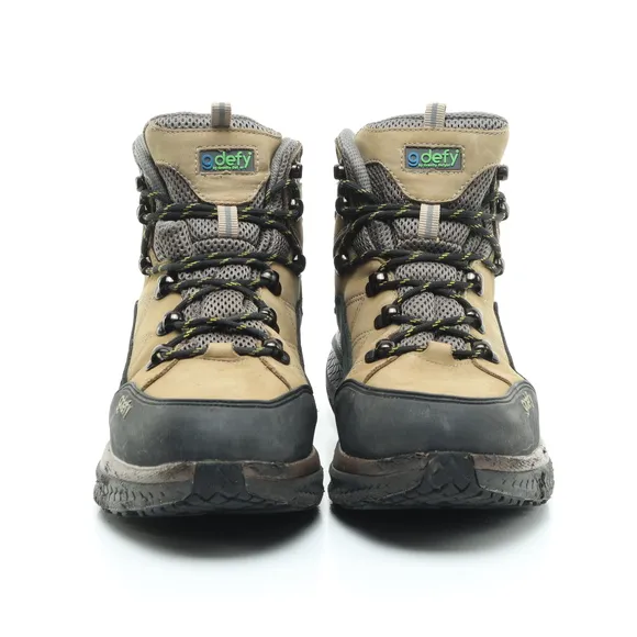 gdefy Sierra Hiking Shoes Leather Athletic Boots Men 8 Black/Tan