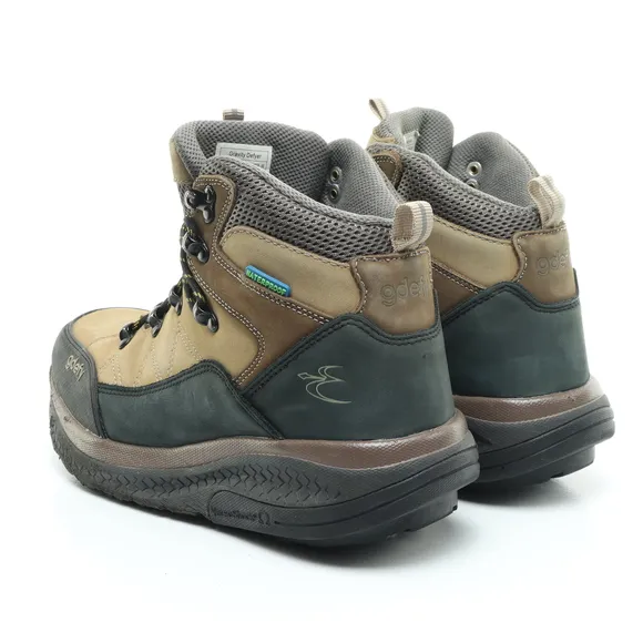 gdefy Sierra Hiking Shoes Leather Athletic Boots Men 8 Black/Tan