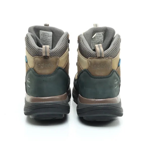 gdefy Sierra Hiking Shoes Leather Athletic Boots Men 8 Black/Tan