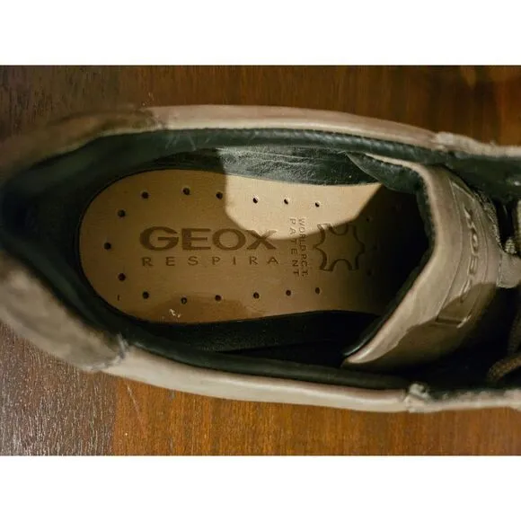 Geox Mens‎ Brown Low Top Lace Up Euro Sneakers Shoes Size 43 US 9