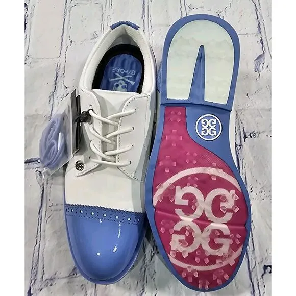 G/FORE Cap Toe Gallivanter Carolina Blue White G4LS22EF04 Shoes WOMENS SIZE 7.5