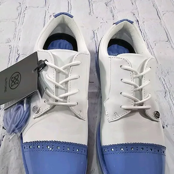 G/FORE Cap Toe Gallivanter Carolina Blue White G4LS22EF04 Shoes WOMENS SIZE 7.5