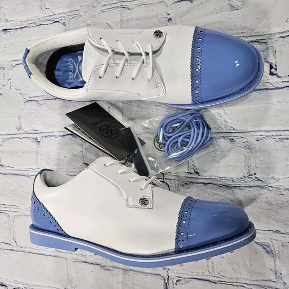 G/FORE Cap Toe Gallivanter Carolina Blue White G4LS22EF04 Shoes WOMENS SIZE 7.5