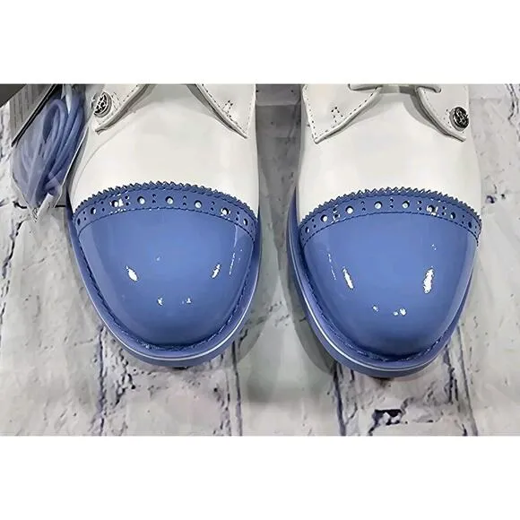 G/FORE Cap Toe Gallivanter Carolina Blue White G4LS22EF04 Shoes WOMENS SIZE 7.5