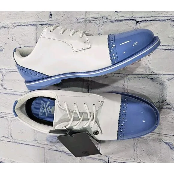 G/FORE Cap Toe Gallivanter Carolina Blue White G4LS22EF04 Shoes WOMENS SIZE 7.5