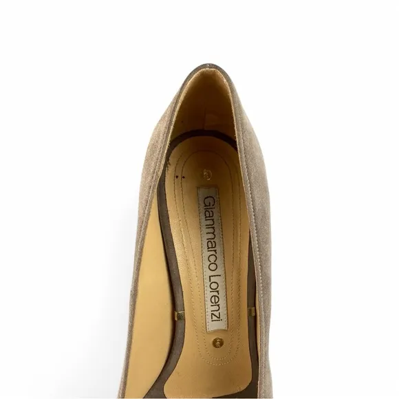 Gianmarco Lorenzi Taupe Suede Heels – EU 39