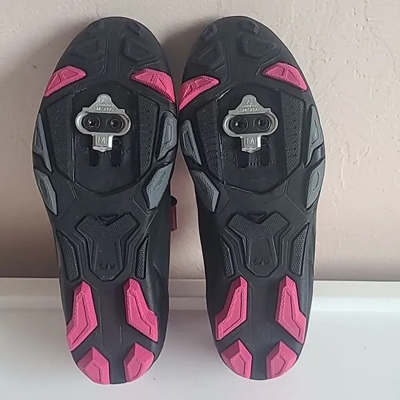Giant Liv Fera Mountain Bike Cycling Shoes Black &amp; Pink Size 37