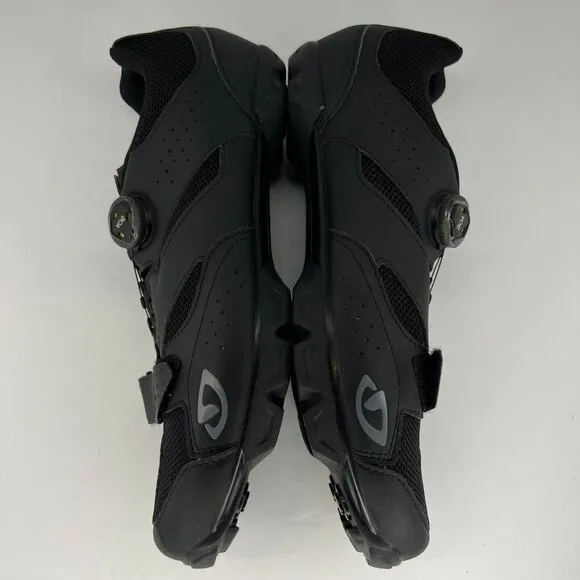 Giro Mens Black Solid Cylinder II Soltero Boa Leather Size 13.5 Cycling Shoes