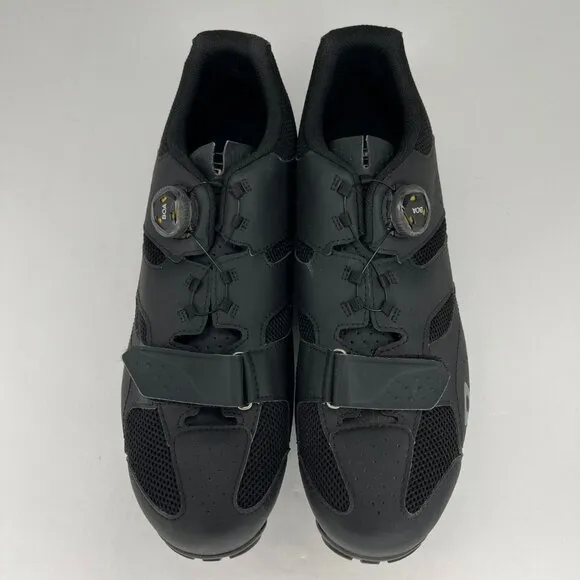Giro Mens Black Solid Cylinder II Soltero Boa Leather Size 13.5 Cycling Shoes