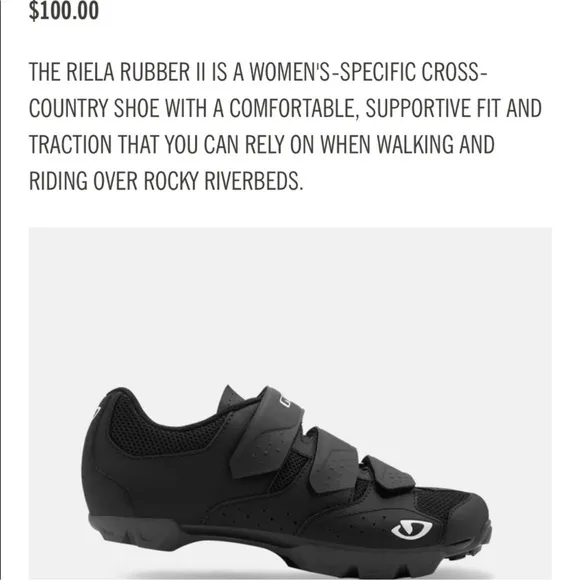 Giro Riela II Velcro Cycling Mountain Biking Shoes