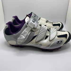 Giro Shoes Women's Size 9 White Plum Manta MTB Cycling Bike Shoes