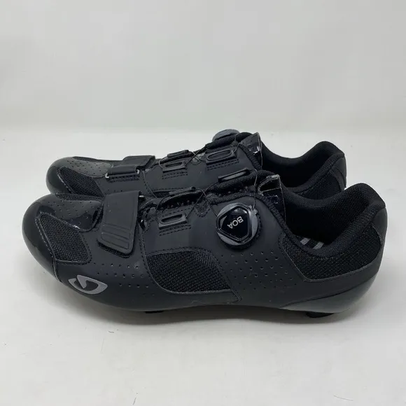 Giro Trans Boa US 9.5 EU 43 Easton EC70 Carbon Sole Road Bike Cycling Shoes Blk