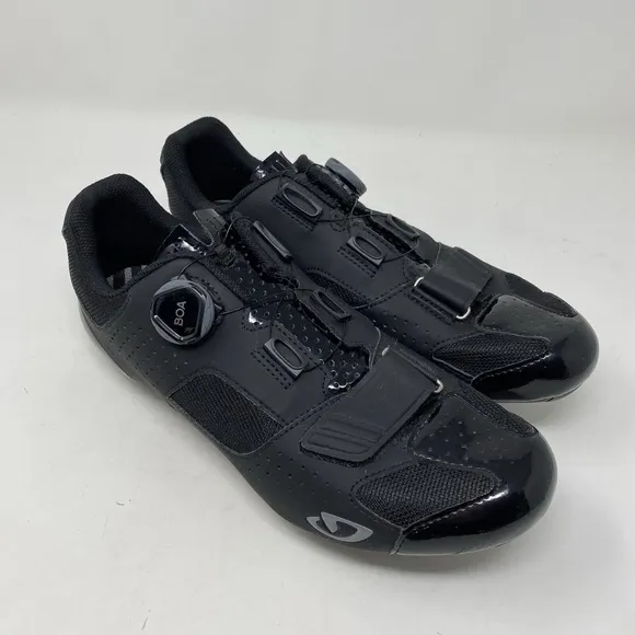 Giro Trans Boa US 9.5 EU 43 Easton EC70 Carbon Sole Road Bike Cycling Shoes Blk