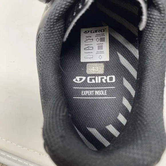 Giro Trans Boa US 9.5 EU 43 Easton EC70 Carbon Sole Road Bike Cycling Shoes Blk