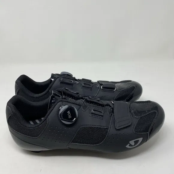 Giro Trans Boa US 9.5 EU 43 Easton EC70 Carbon Sole Road Bike Cycling Shoes Blk