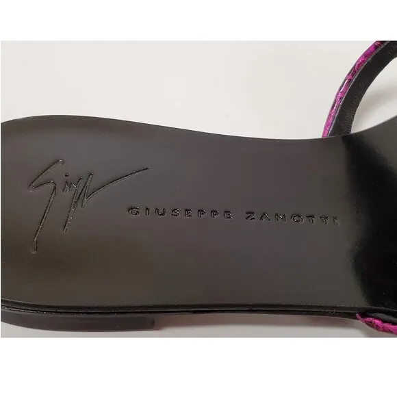 GIUSEPPE ZANOTTI SHOES THONG FLAT EMBELLISHED SANDALS sz IT 37 / US 7