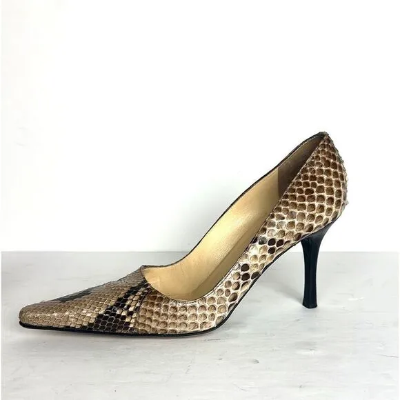 Giuseppe Zanotti Design Vicini Real SnakeSkin Pointed Heels EUR 37 US 7