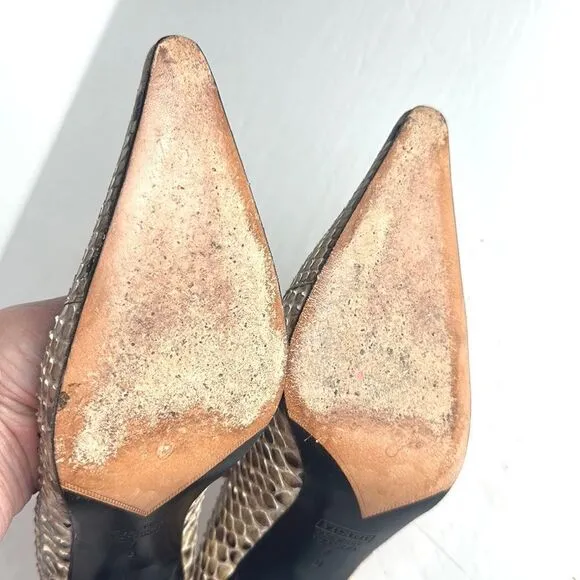 Giuseppe Zanotti Design Vicini Real SnakeSkin Pointed Heels EUR 37 US 7