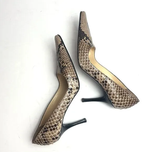 Giuseppe Zanotti Design Vicini Real SnakeSkin Pointed Heels EUR 37 US 7