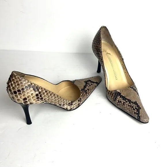 Giuseppe Zanotti Design Vicini Real SnakeSkin Pointed Heels EUR 37 US 7