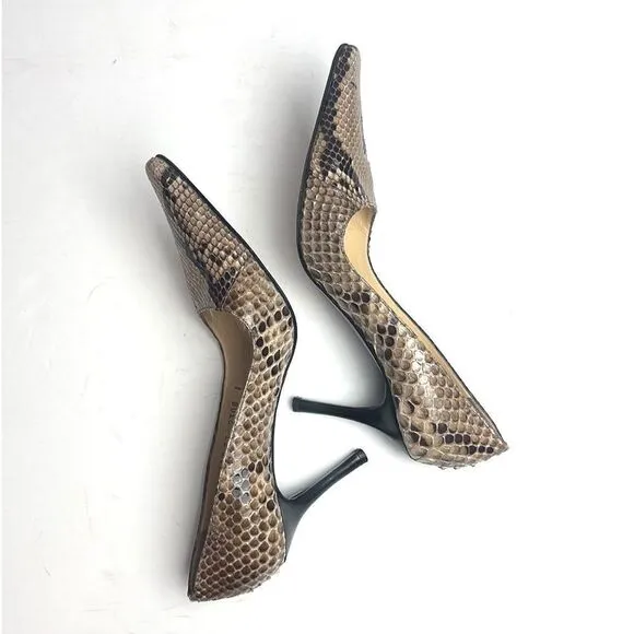 Giuseppe Zanotti Design Vicini Real SnakeSkin Pointed Heels EUR 37 US 7