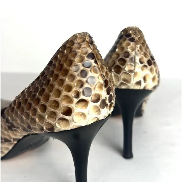 Giuseppe Zanotti Design Vicini Real SnakeSkin Pointed Heels EUR 37 US 7