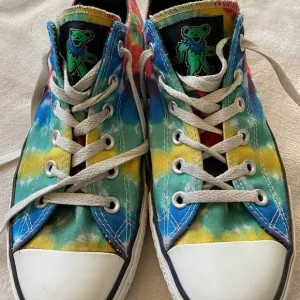 Grateful Dead Tie Dye Converse All Stars Shoes M 8 W 10