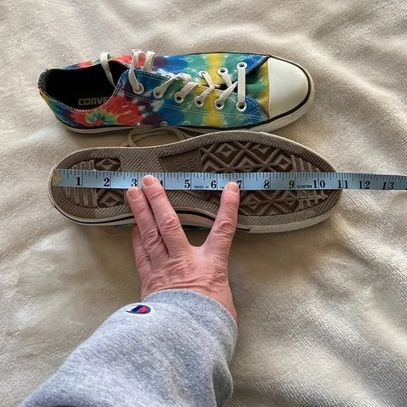 Grateful Dead Tie Dye Converse All Stars Shoes M 8 W 10