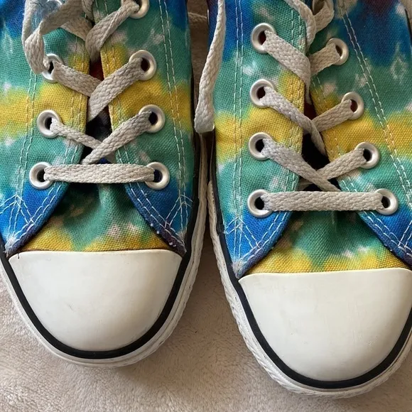 Grateful Dead Tie Dye Converse All Stars Shoes M 8 W 10