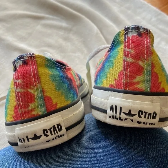 Grateful Dead Tie Dye Converse All Stars Shoes M 8 W 10