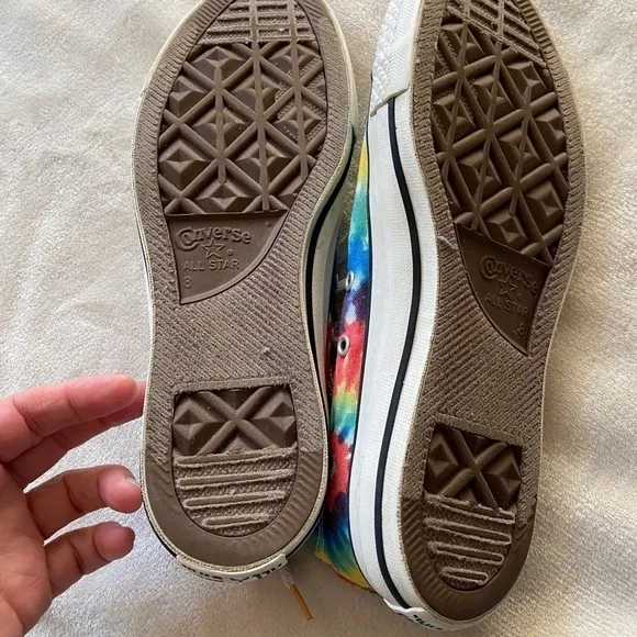 Grateful Dead Tie Dye Converse All Stars Shoes M 8 W 10