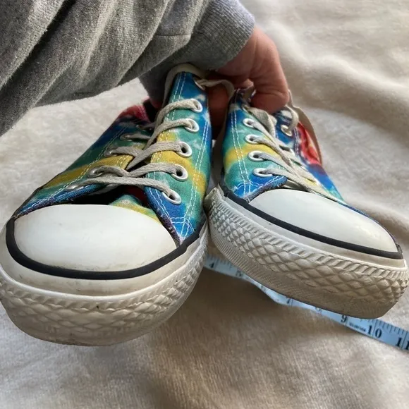 Grateful Dead Tie Dye Converse All Stars Shoes M 8 W 10