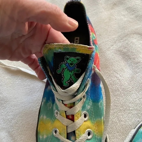 Grateful Dead Tie Dye Converse All Stars Shoes M 8 W 10