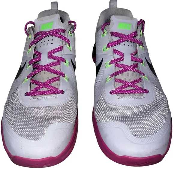 {GUC Nike Women’s Metcon CrossFit Training Shoes Grey Purple Green Size 11.5}