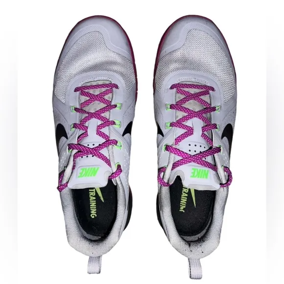 {GUC Nike Women’s Metcon CrossFit Training Shoes Grey Purple Green Size 11.5}