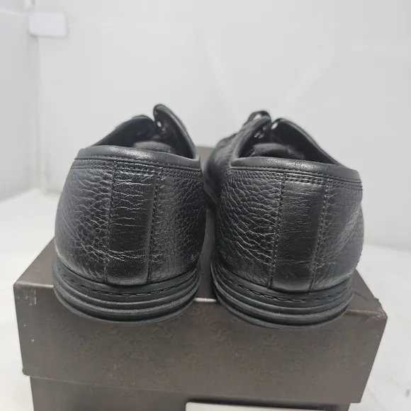 Gucci Camelot Nappa Moorea Men's Size 9 Black Pebbled Leather Low Top Sneakers