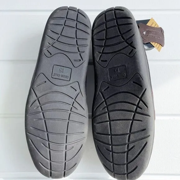 Guide Gear Deerskin Fur-Lined Leather Moccasin Slippers Big &amp; Tall Size 15 NWT