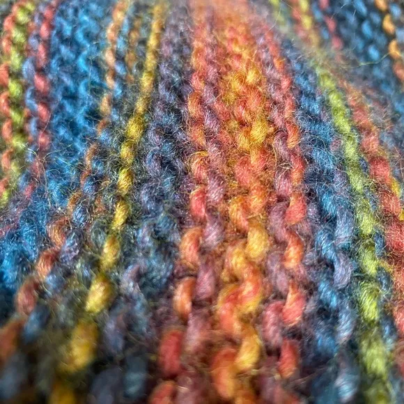 Hand crocheted cardigan vest, colorful‎