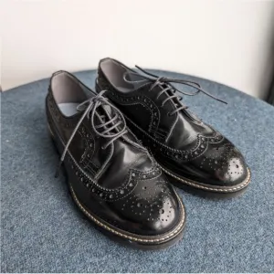 HARUTA Quilt Lace-Up Shoes-Women-JP23.5