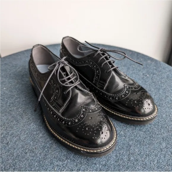HARUTA Quilt Lace-Up Shoes-Women-JP23.5
