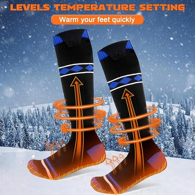 Heated Socks for Men Women,5000mAh Rechargeable Foot Warmer Electric Heating Socks with 3 Heating Settings & App Remote Control Thermal Electric Socks,Warm Socks for Hunting Skiing Camping Hiking