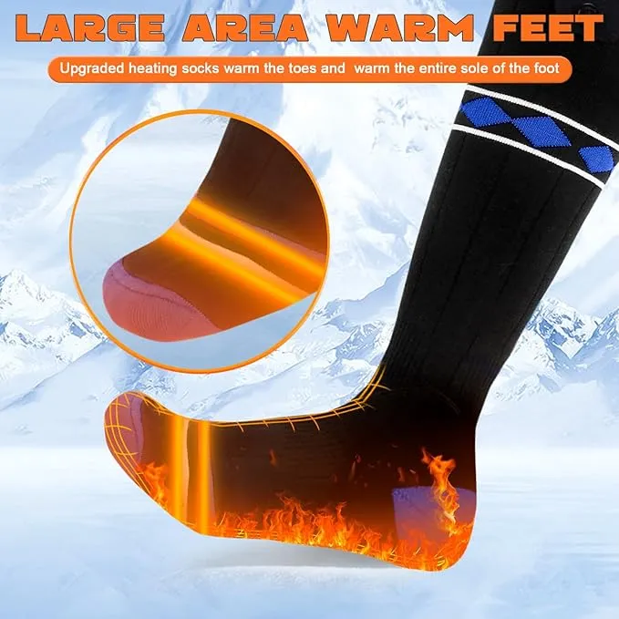 Heated Socks for Men Women,5000mAh Rechargeable Foot Warmer Electric Heating Socks with 3 Heating Settings & App Remote Control Thermal Electric Socks,Warm Socks for Hunting Skiing Camping Hiking