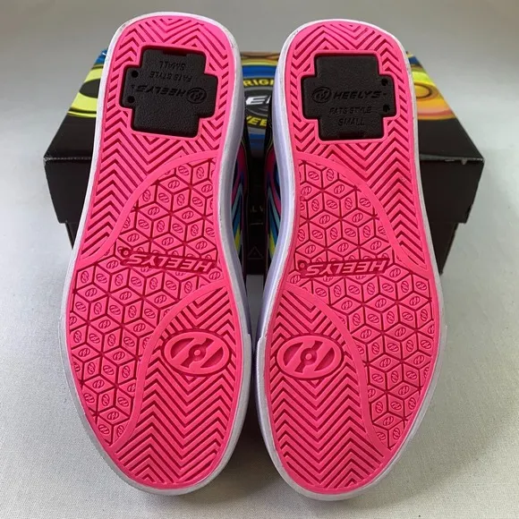 Heelys Pro 20 Prints Sneakers Black Pink Lace-Up Skate Shoes Womens Sz 5 Youth 4