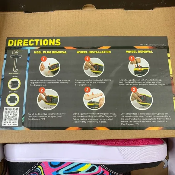 Heelys Pro 20 Prints Sneakers Black Pink Lace-Up Skate Shoes Womens Sz 5 Youth 4