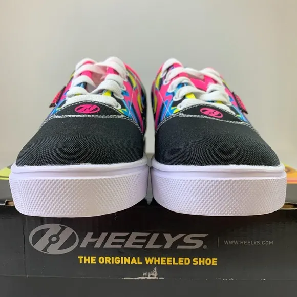Heelys Pro 20 Prints Sneakers Black Pink Lace-Up Skate Shoes Womens Sz 5 Youth 4