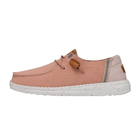 Hey Dude Wendy Washed Shoes In Rose Cloud