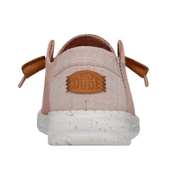 Hey Dude Wendy Washed Shoes In Rose Cloud
