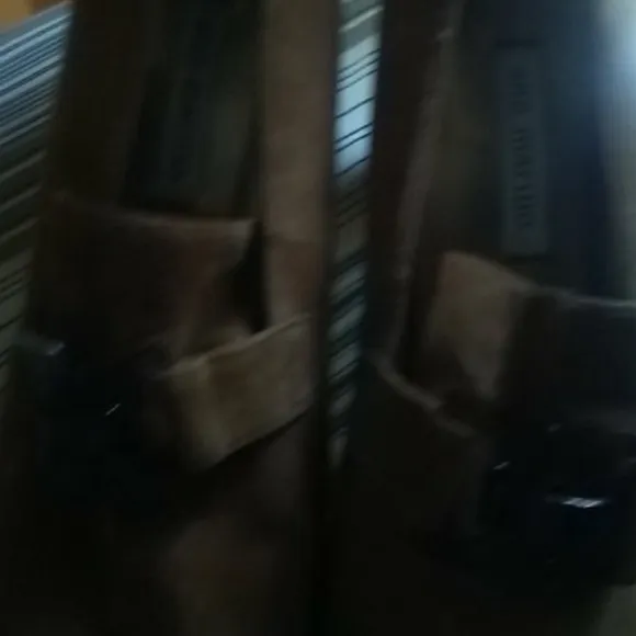 High heel suede rust shoes