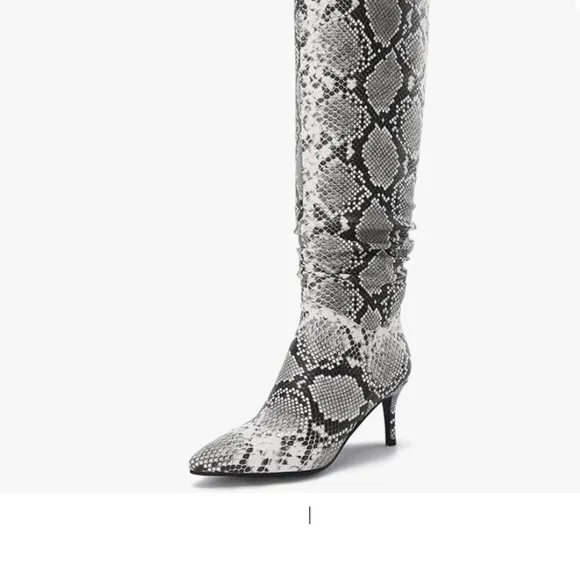 High Snake PU Leather Boots